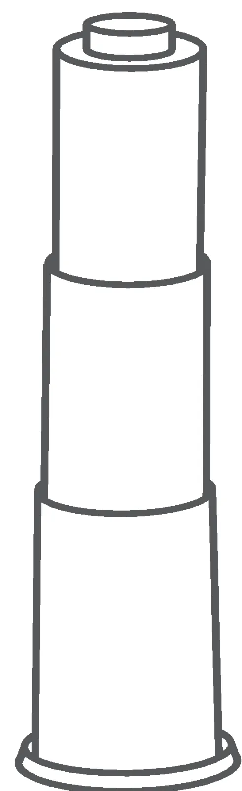 CP 003 - Cubre Columna de 3 Cuerpos Negro