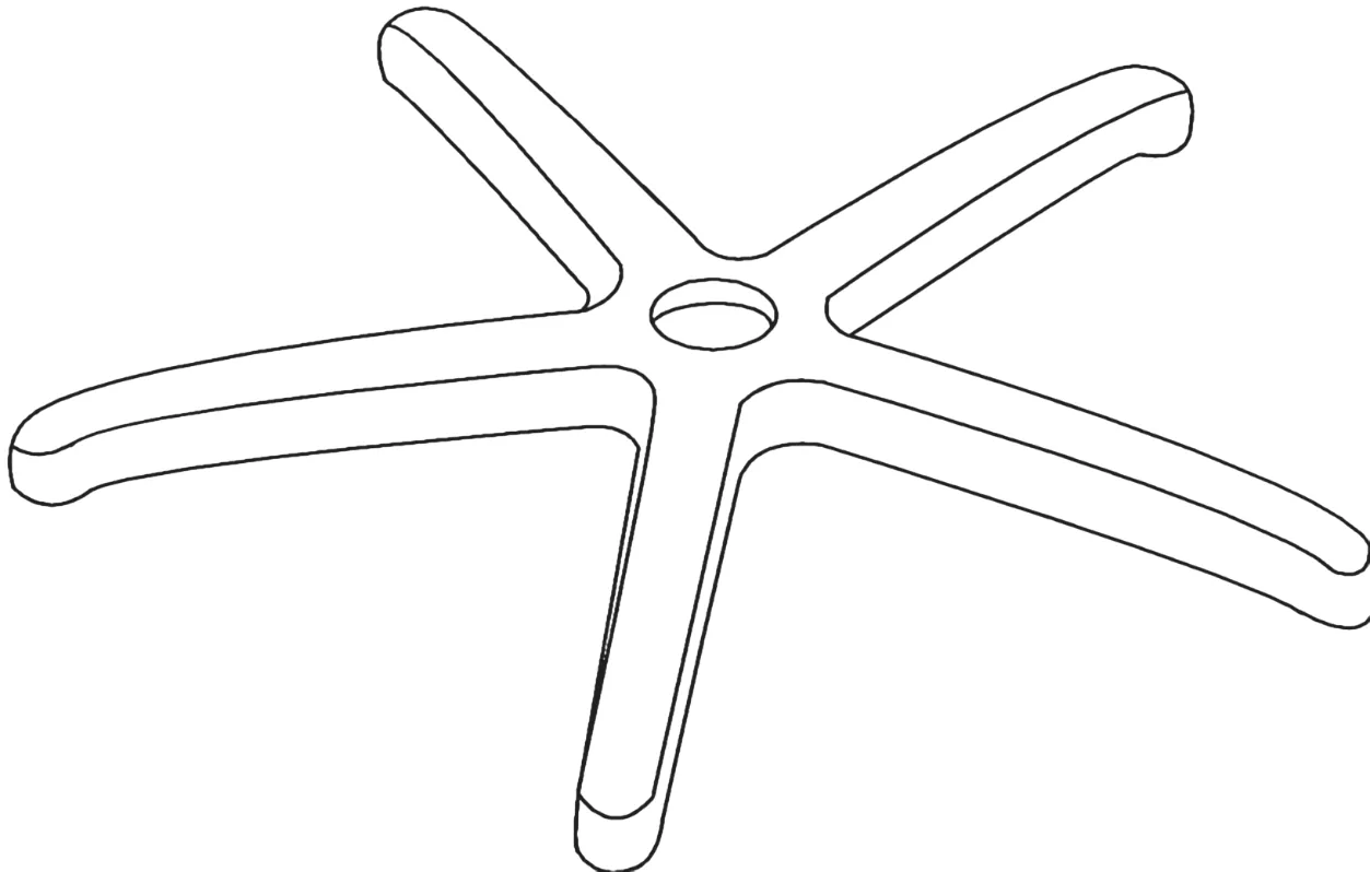 BAR 197 B - Estrella Ragno 197 Diam. 600 mm. Blanca